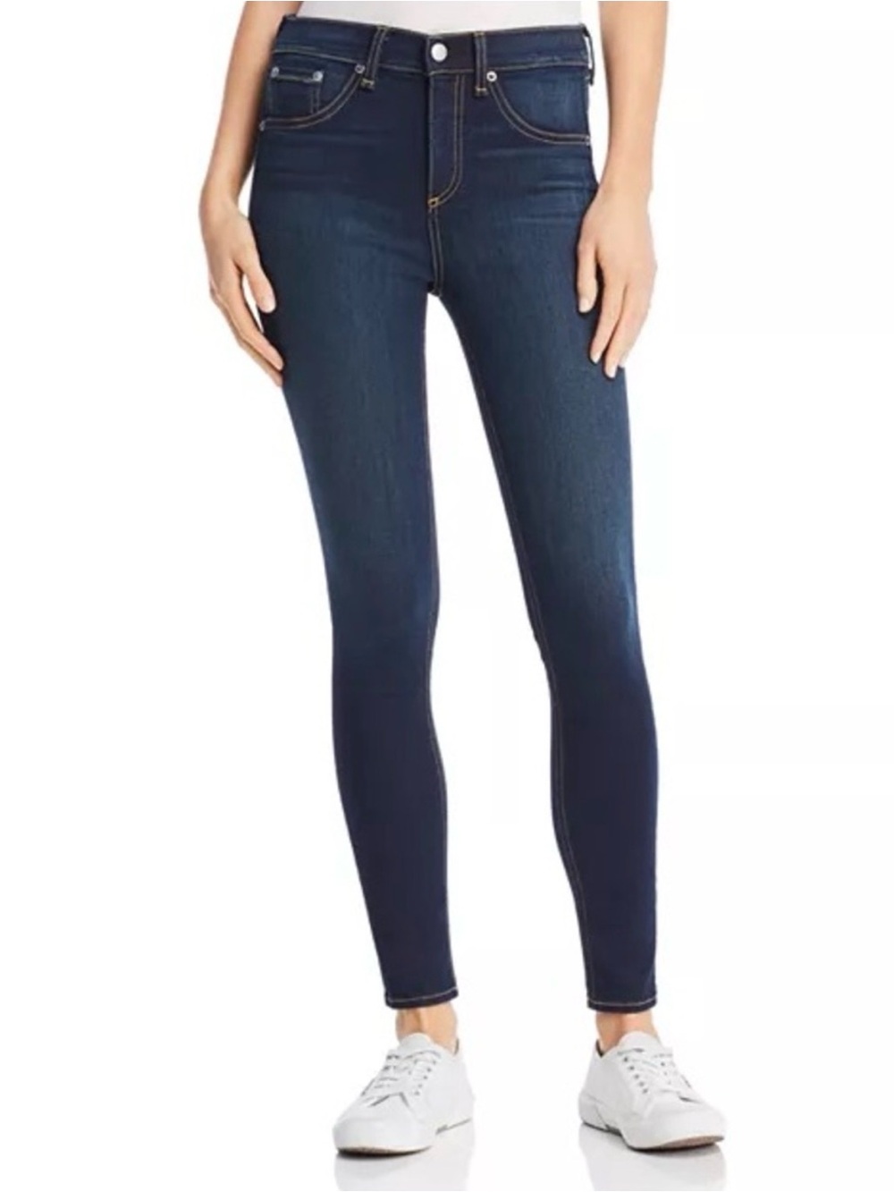 Rag and bone high rise ankle skinny jeans